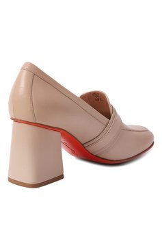 Женские кожаные туфли SANTONI бежевого цвета, арт. WDCG71240SX1NZZF | Фото 5 (Материал сплава: Проставлено; Материал внешний: Натуральная кожа; Материал внутренний: Натуральная кожа; Драгоценные камни: Проставлено; Подошва: Плоская; Каблук тип: Устойчивый; Каблук высота: Высокий)