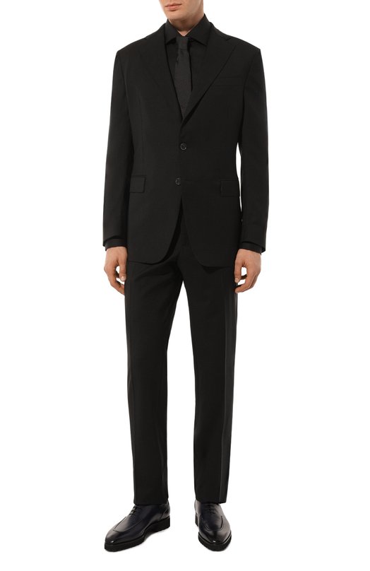 Хлопковая сорочка Kiton UCIH0909508 Чёрный  UCIH0909508 Фото 2