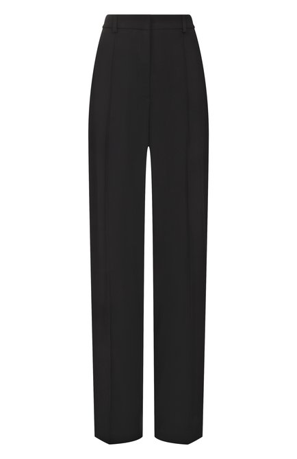 Женские брюки из вискозы BALMAIN черного цвета, арт. EF0P0160/VB00 | Фото 1 (Длина (брюки, джинсы): Удлиненные; Материал сплава: Проставлено; Драгоценные камни: Проставлено; Материал внешний: Вискоза)