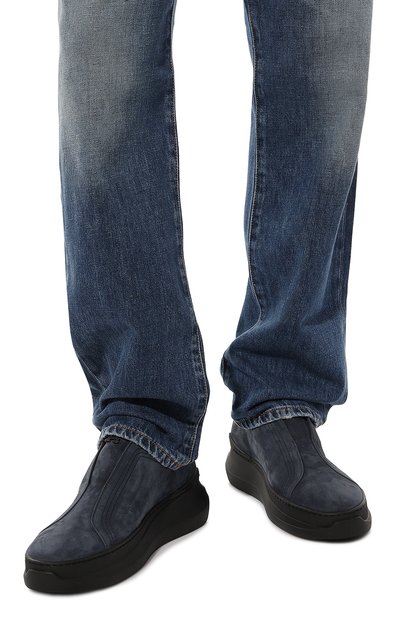 Кеды из нубука ZILLI темно-синего цвета по цене 110000 руб., арт. H0002AM1003VSH002, фото 3 Кеды из нубука ZILLI, арт. H0002AM1003VSH002, фото 3