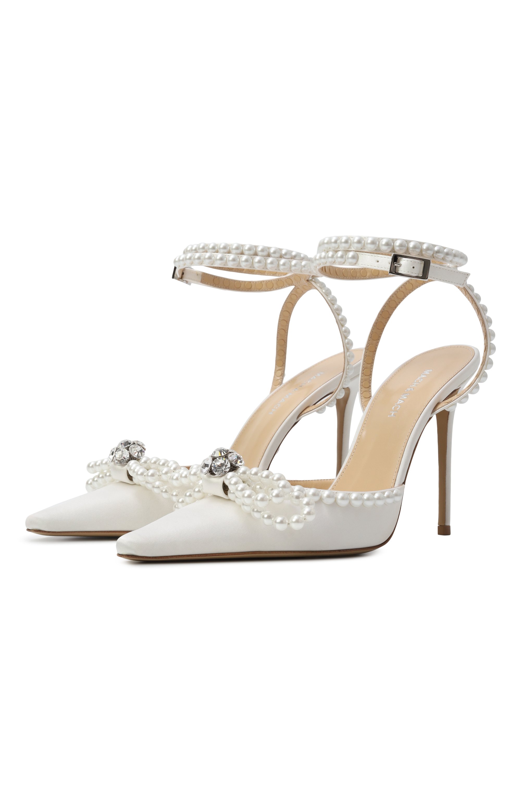 Текстильные туфли double bow 110 MACH & MACH, арт. R25-S0928-110-CRP-011, фото 1