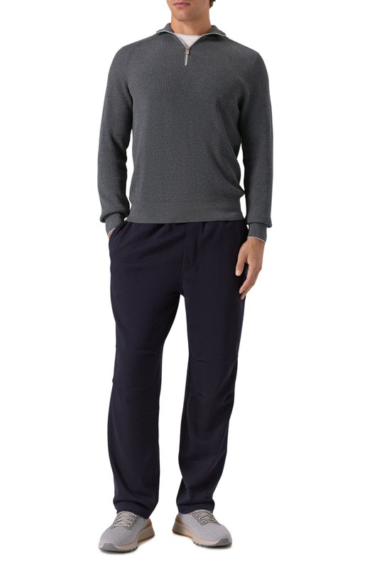 Текстильные кроссовки Brunello Cucinelli MZUWLB0253 Серый  MZUWLB0253 Фото 2