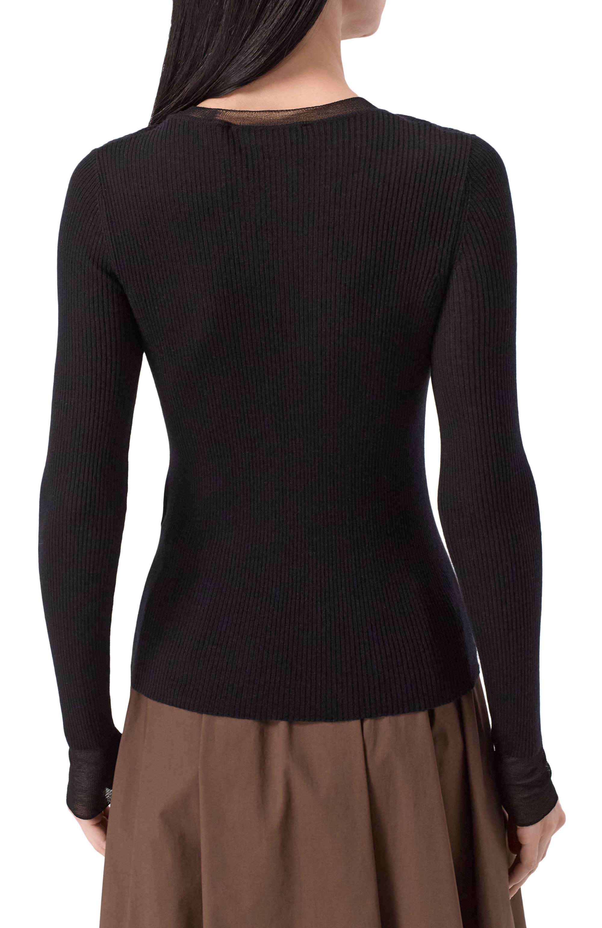 Пуловер из шелка и шерсти MAX MARA STUDIO, арт. GIGANTE, фото 4