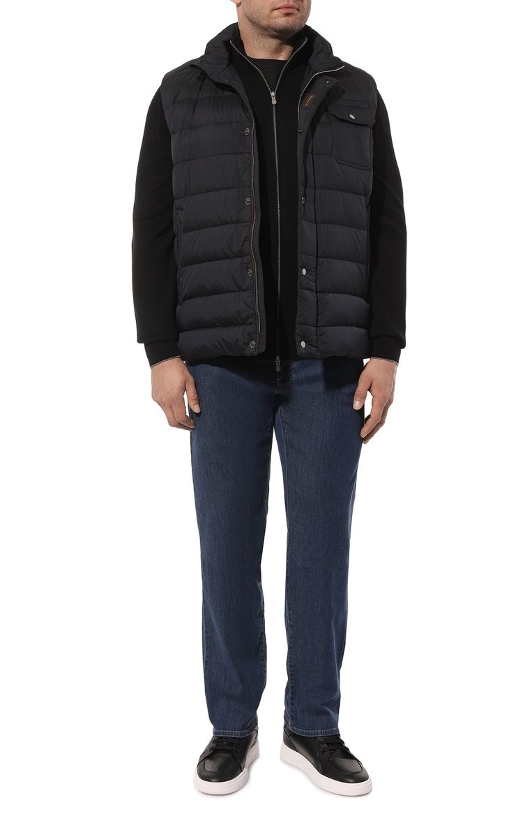 Мужской кашемировый кардиган BRUNELLO CUCINELLI черного цвета, арт. M2200B2227 | Фото 2 (Драгоценные камни: Проставлено; Длина (для топов): Удлиненные; Рукава: Длинные; Материал сплава: Проставлено; Материал внешний: Шерсть, Кашемир; Мужское Кросс-КТ: Кардиган-одежда; Стили: Кэжуэл; Big sizes: Big Sizes)