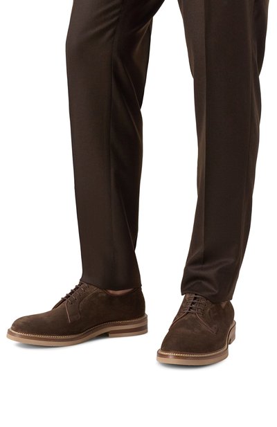 Замшевые дерби BRUNELLO CUCINELLI, арт. MZUPEAT708, фото 3