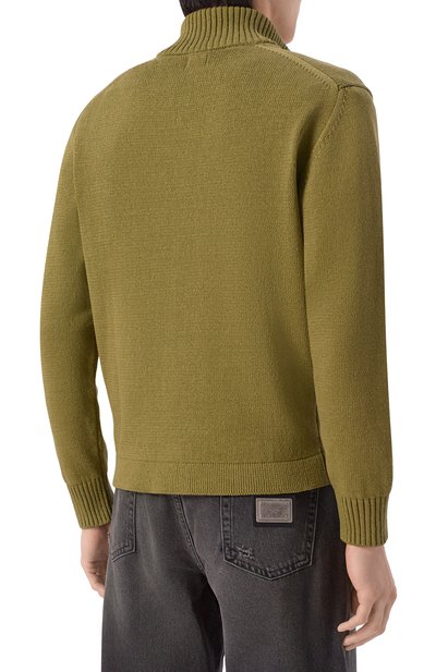 Хлопковый кардиган C.P. COMPANY хаки цвета по цене 61800 руб., арт. 20CMKN092A/110058A, фото 4 Хлопковый кардиган C.P. COMPANY, арт. 20CMKN092A/110058A, фото 4