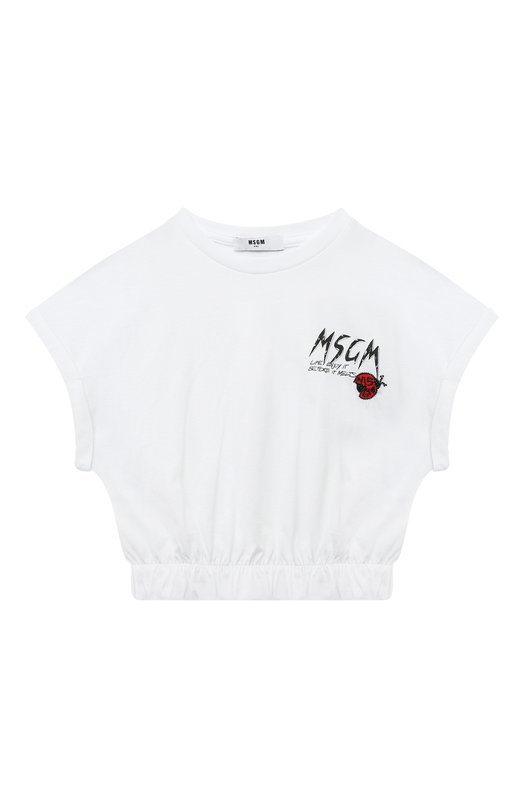 

Хлопковая футболка MSGM kids, Белый