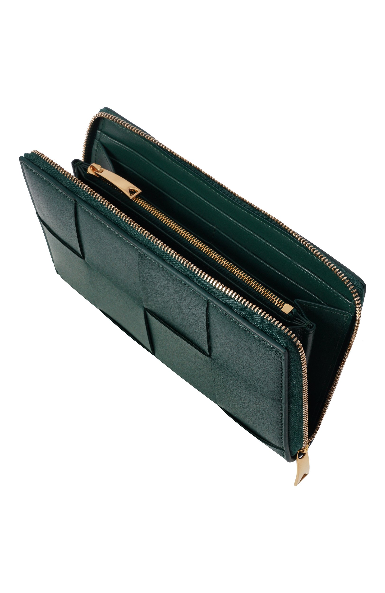 Кошелек BOTTEGA VENETA зеленого цвета по цене 135500 руб., арт. 814676/V6VU1, фото 3 Кошелек BOTTEGA VENETA, арт. 814676/V6VU1, фото 3