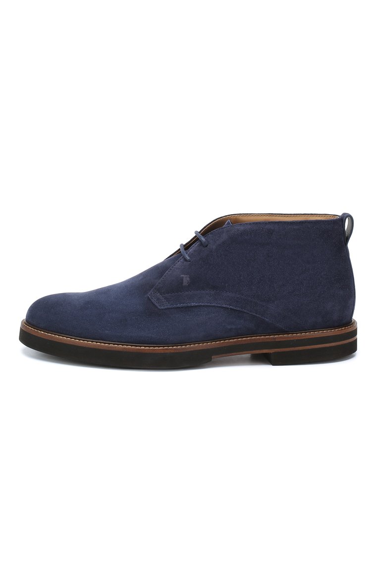 Мужские замшевые ботинки TOD’S темно-синего цвета, арт. XXM53B00D80RE0 | Фото 3 (Статус проверки: Проверено, Проверена категория; Подошва: Плоская; Материал внутренний: Натуральная кожа; Материал внешний: Замша, Натуральная кожа; Материал утеплителя: Без утеплителя; Мужское Кросс-КТ: Дезерты-обувь)