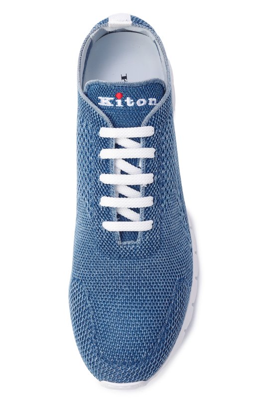 Текстильные кроссовки Kiton USSFITSN01151 Голубой  USSFITSN01151 Фото 5