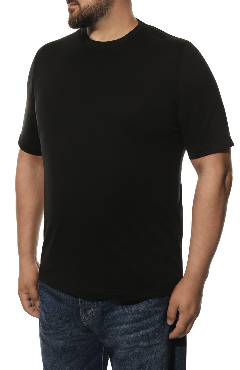 Футболка из шелка и хлопка KIRED черного цвета по цене 35950 руб., арт. WBACI0MW7521505001/64-74, фото 3 Футболка из шелка и хлопка KIRED, арт. WBACI0MW7521505001/64-74, фото 3