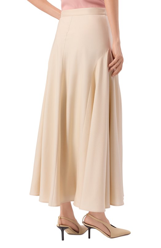 Шелковая юбка Loro Piana FAP2651 Кремовый  FAP2651 Фото 4