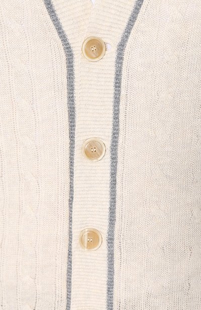Кардиган из смеси льна и хлопка BRUNELLO CUCINELLI, арт. M2L79006, фото 5