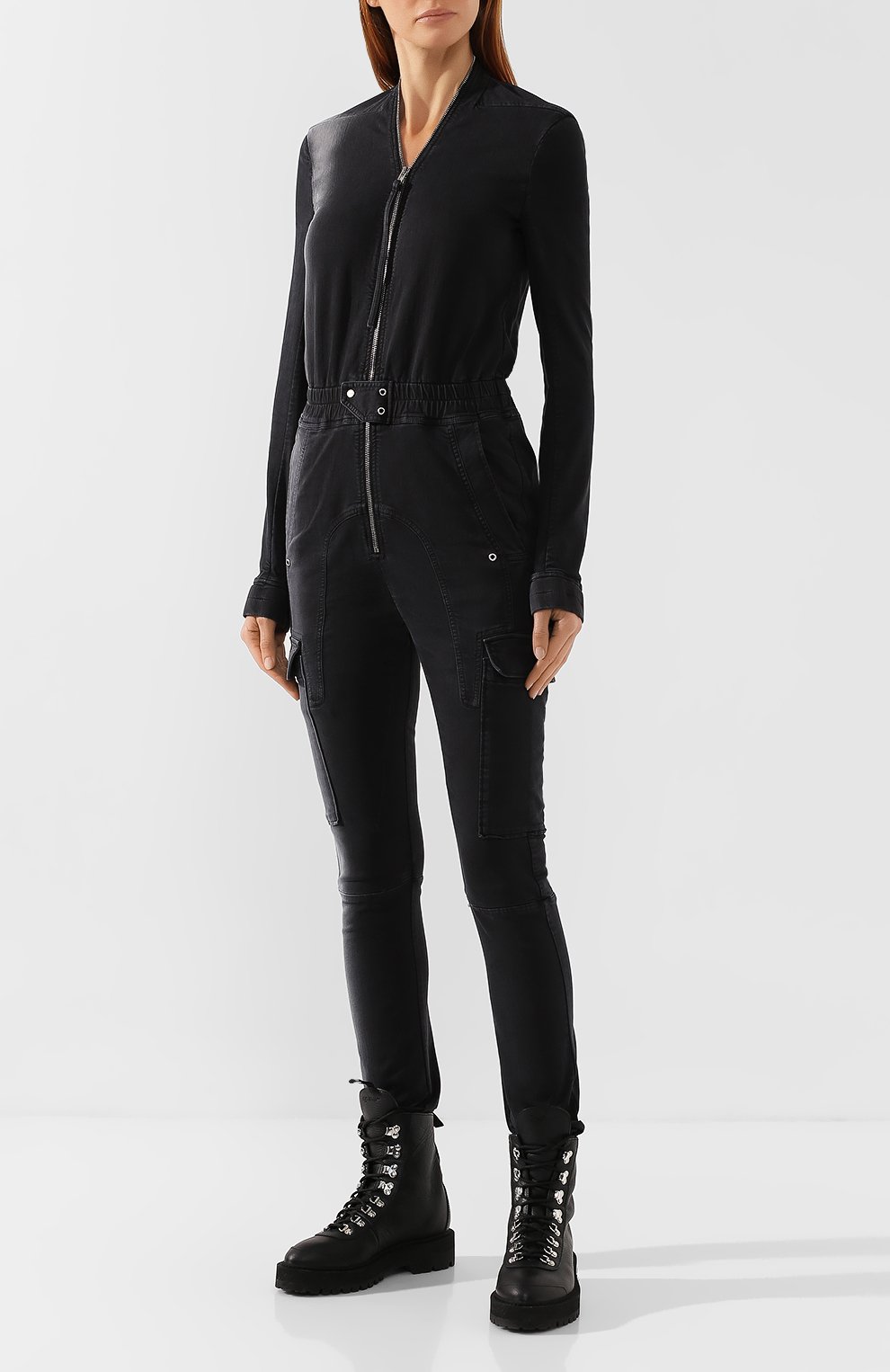 Комбинезон RICK OWENS черного цвета по цене 67950 руб., арт. R019F5582/SD, фото 3 Комбинезон RICK OWENS, арт. R019F5582/SD, фото 3