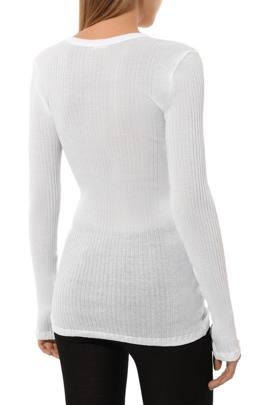 Хлопковый лонгслив Zimmerli 207-53013 Белый  207-53013 Фото 4