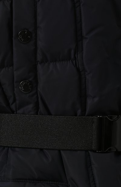 Стеганый пуховик с поясом и меховой отделкой капюшоном MONCLER темно-синего цвета по цене 183500 руб., арт. C2-093-46877-25-68065, фото 5 Стеганый пуховик с поясом и меховой отделкой капюшоном MONCLER, арт. C2-093-46877-25-68065, фото 5