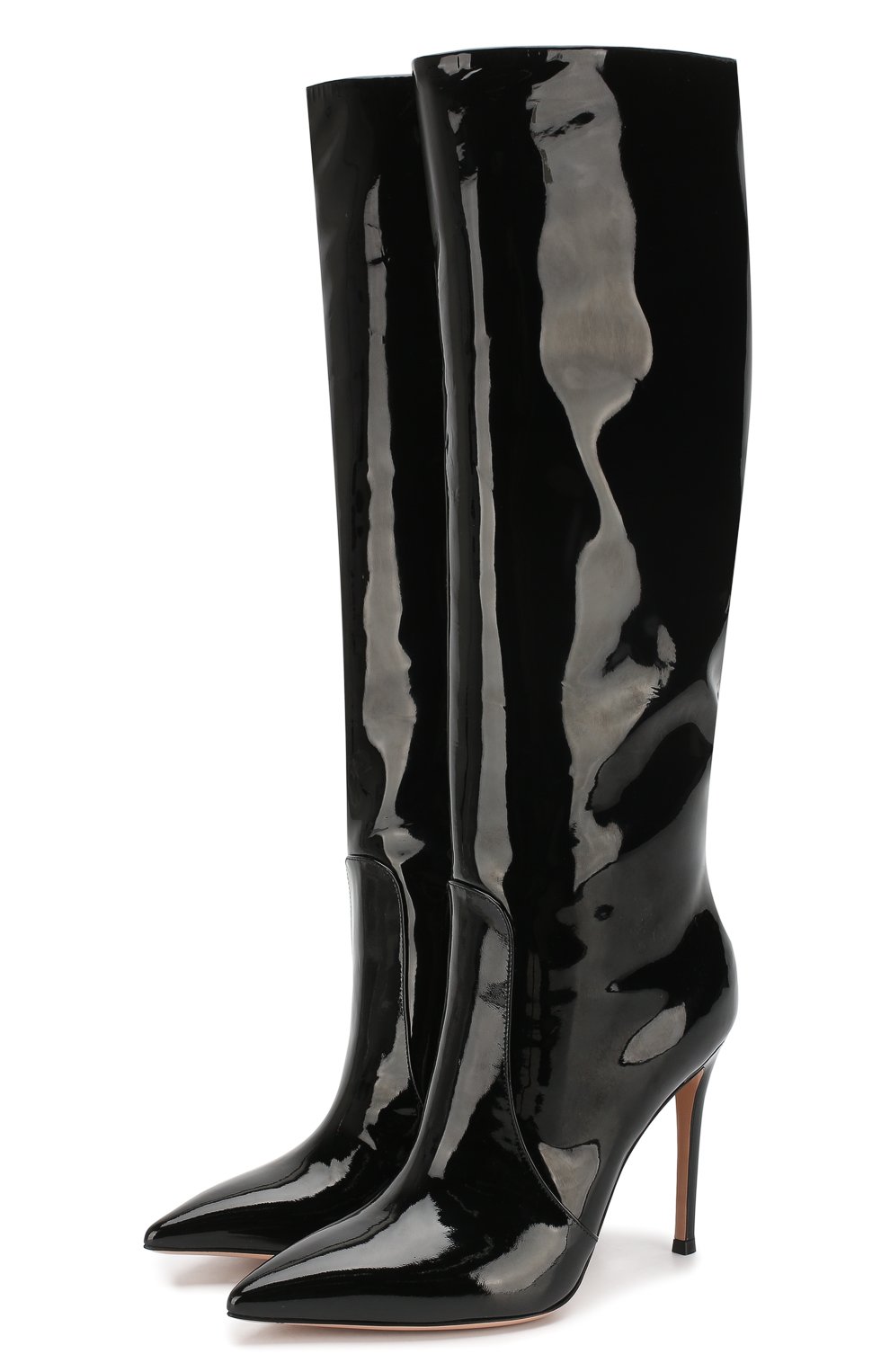 Сапоги heather из лаковой кожи GIANVITO ROSSI черного цвета по цене 156500 руб., арт. G80624.15RIC.VERNER0, фото 1 Сапоги heather из лаковой кожи GIANVITO ROSSI, арт. G80624.15RIC.VERNER0, фото 1