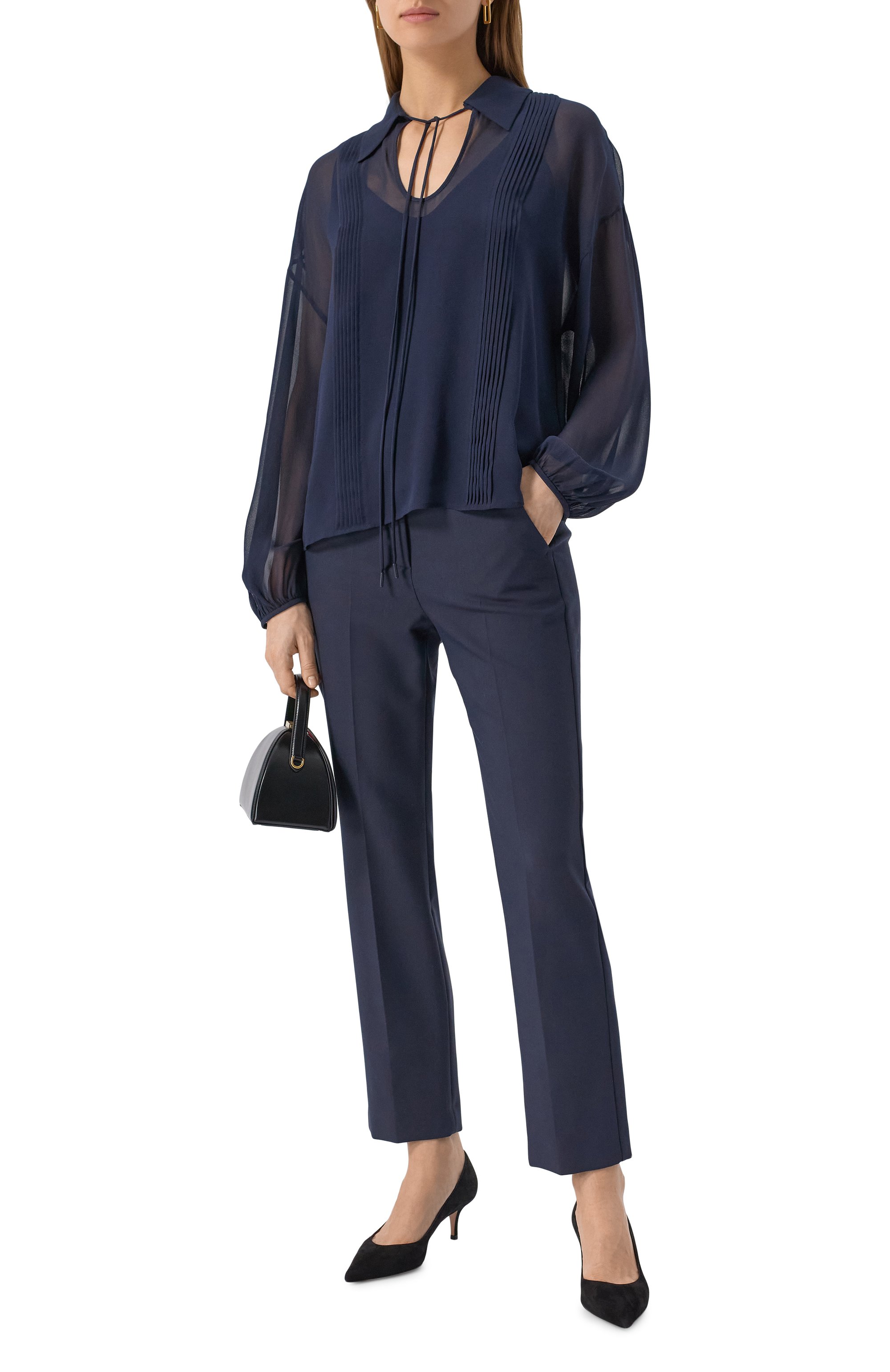 Шелковая блузка MAX MARA STUDIO, арт. VALDAI, фото 2