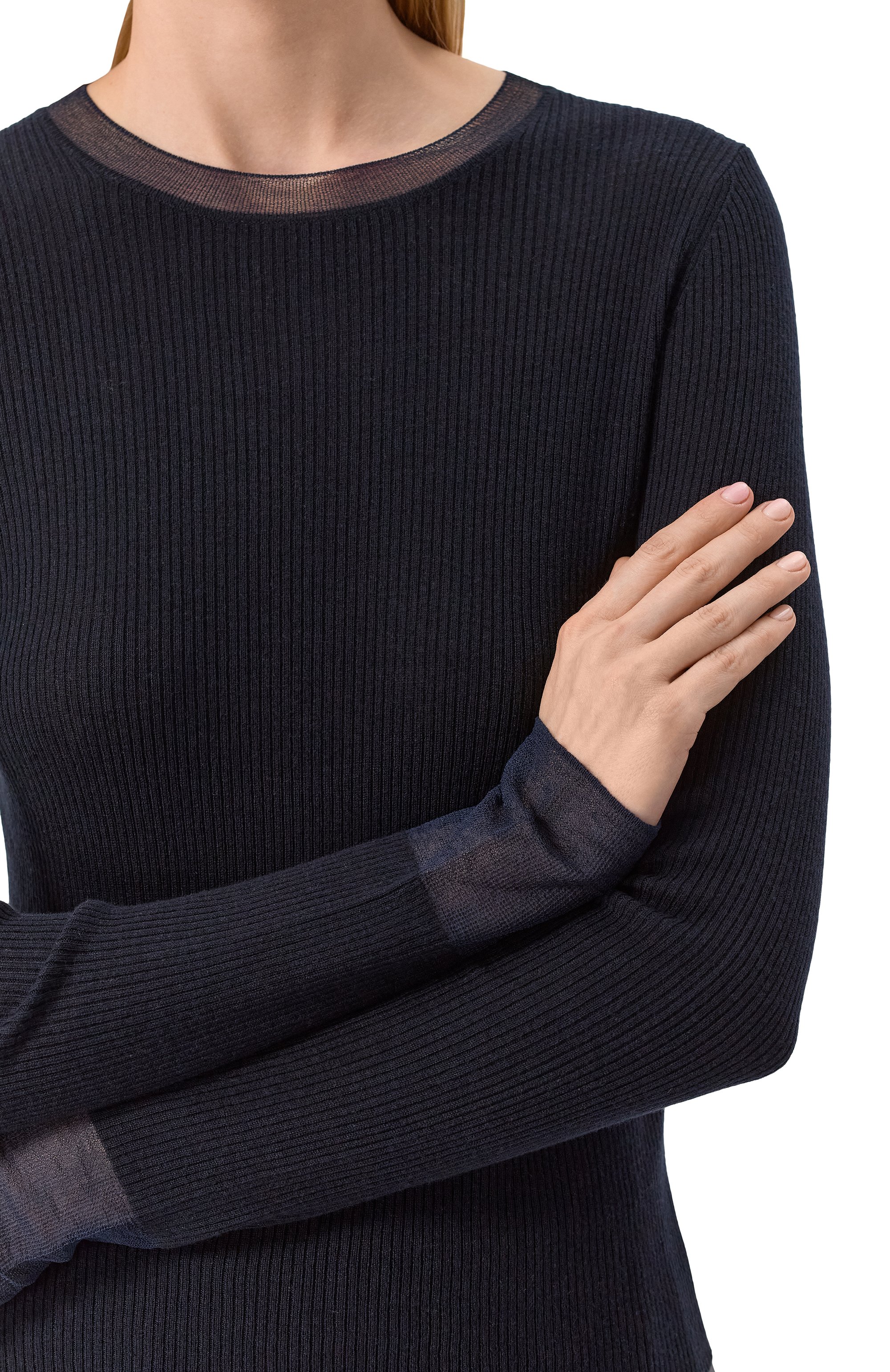 Пуловер из шелка и шерсти MAX MARA STUDIO, арт. GIGANTE, фото 5