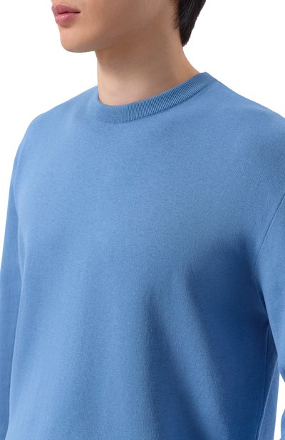 Джемпер из шелка и хлопка MVST голубого цвета по цене 128000 руб., арт. M26.2PM.K122/Y202, фото 5 Джемпер из шелка и хлопка MVST, арт. M26.2PM.K122/Y202, фото 5