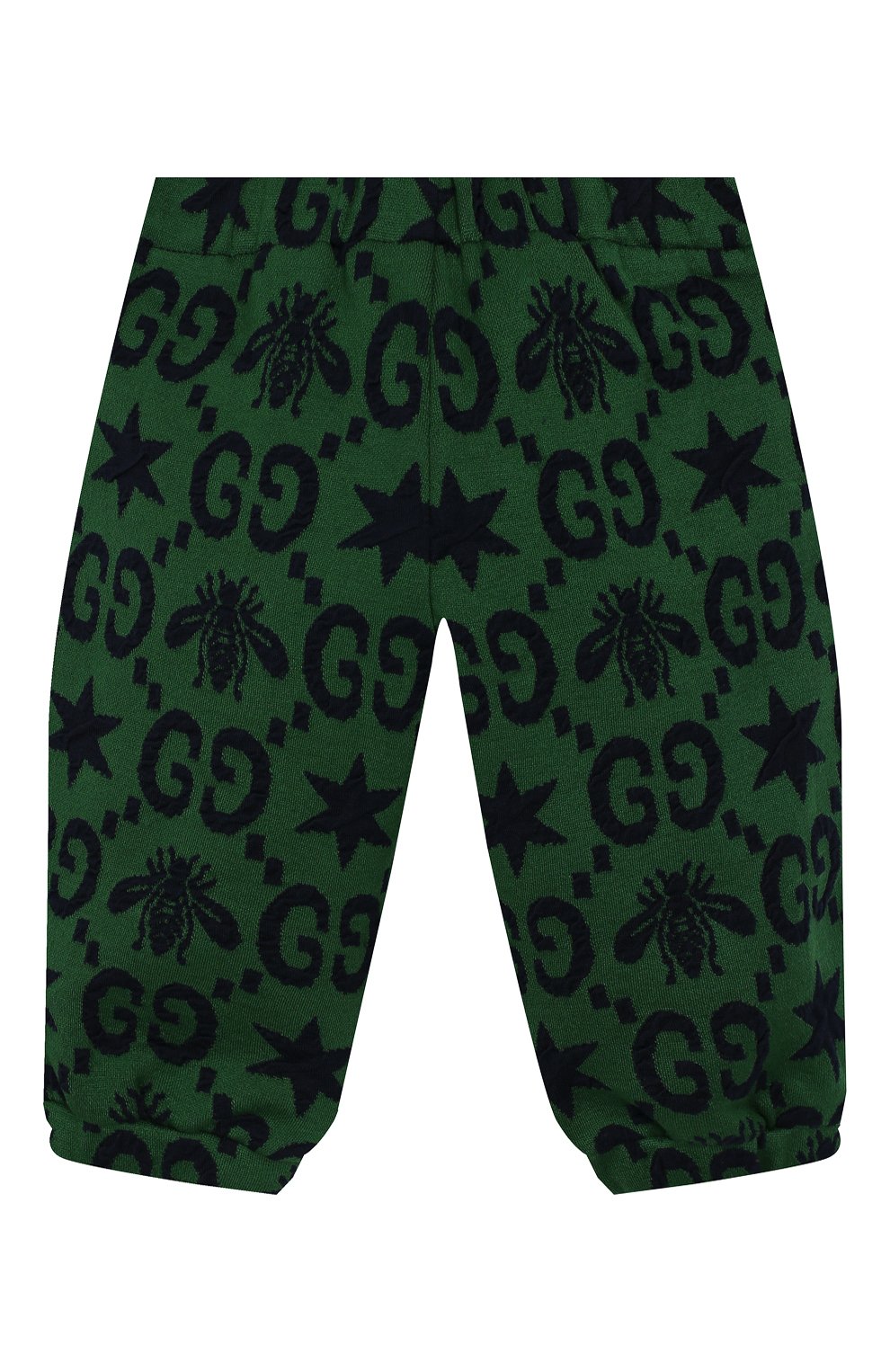 Хлопковые джоггеры GUCCI зеленого цвета по цене 35150 руб., арт. 575043/XJA99, фото 2 Хлопковые джоггеры GUCCI, арт. 575043/XJA99, фото 2