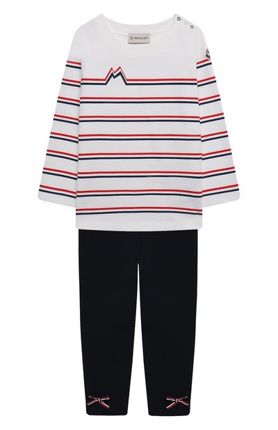 Комплект из лонгслива с брюками MONCLER разноцветного цвета по цене 24100 руб., арт. G1-951-8M739-10-8790A, фото 1 Комплект из лонгслива с брюками MONCLER, арт. G1-951-8M739-10-8790A, фото 1