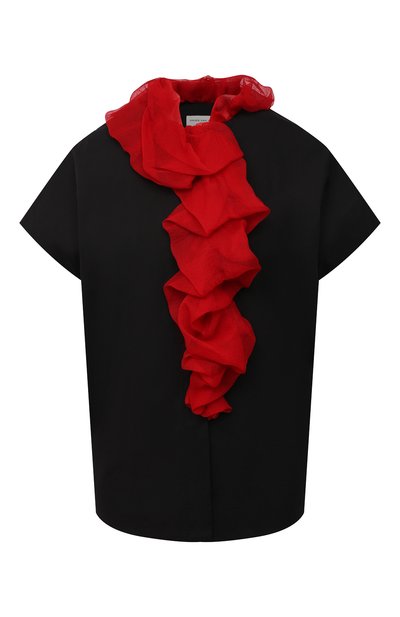 Женская блузка из хлопка и шелка DRIES VAN NOTEN, арт. 212-010715-3013