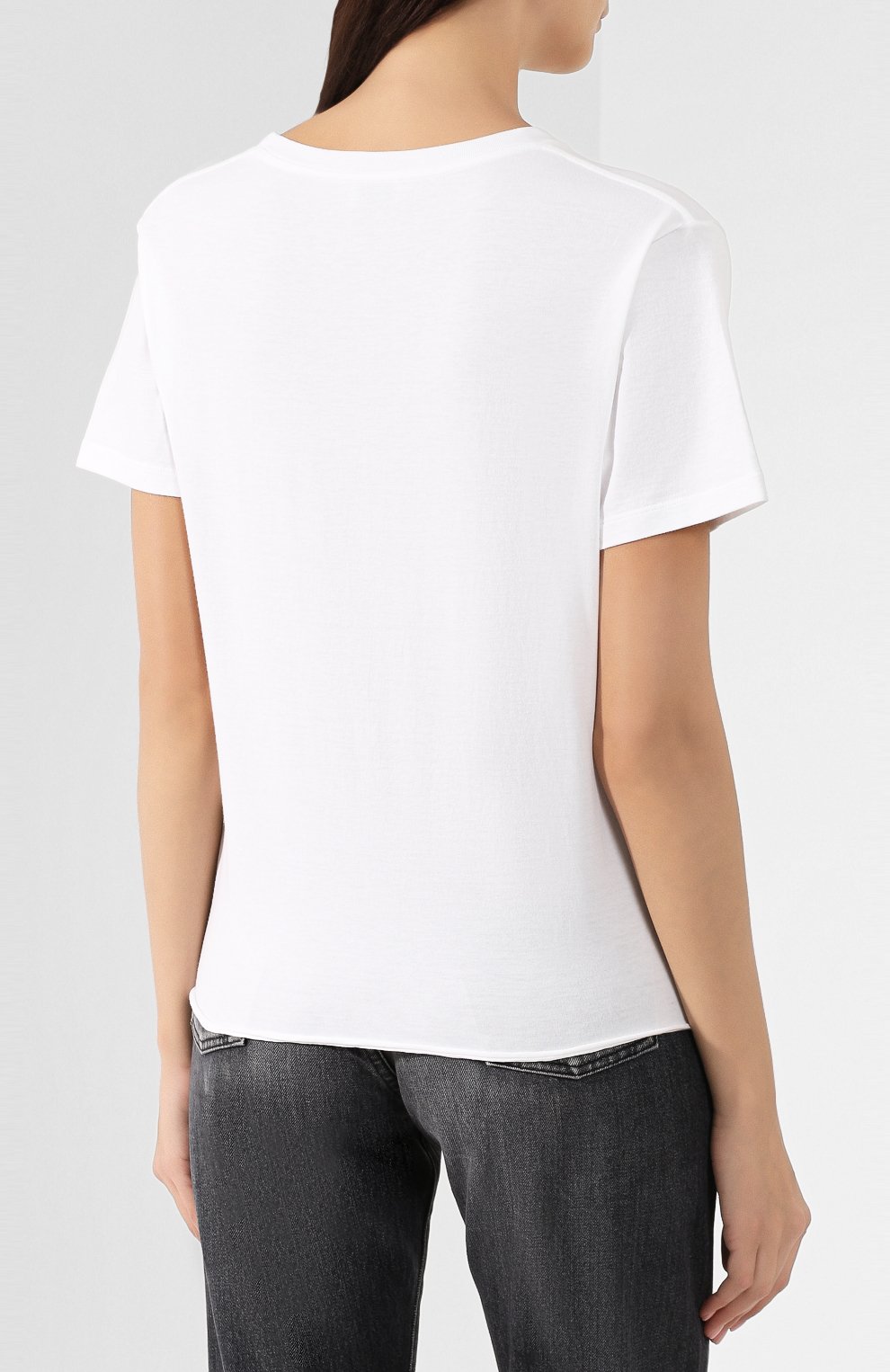 Хлопковая футболка SAINT LAURENT, арт. 579028/YBLL2, фото 4