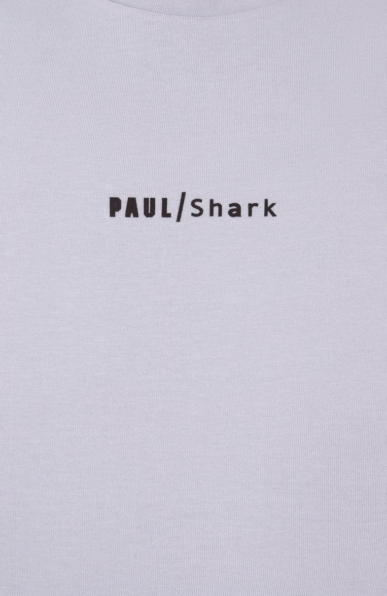 Мужская хлопковая футболка PAUL&SHARK светло-голубого цвета, арт. 25411060 | Фото 6 (Длина (для топов): Стандартные; Материал внешний: Хлопок; Рукава: Короткие; Принт: Без принта; Мужское Кросс-КТ: Футболка-одежда; Стили: Кэжуэл; Автоматизация состава: Проставлено; Автоматизация ТО: Проставлено; Детали: Без декора)