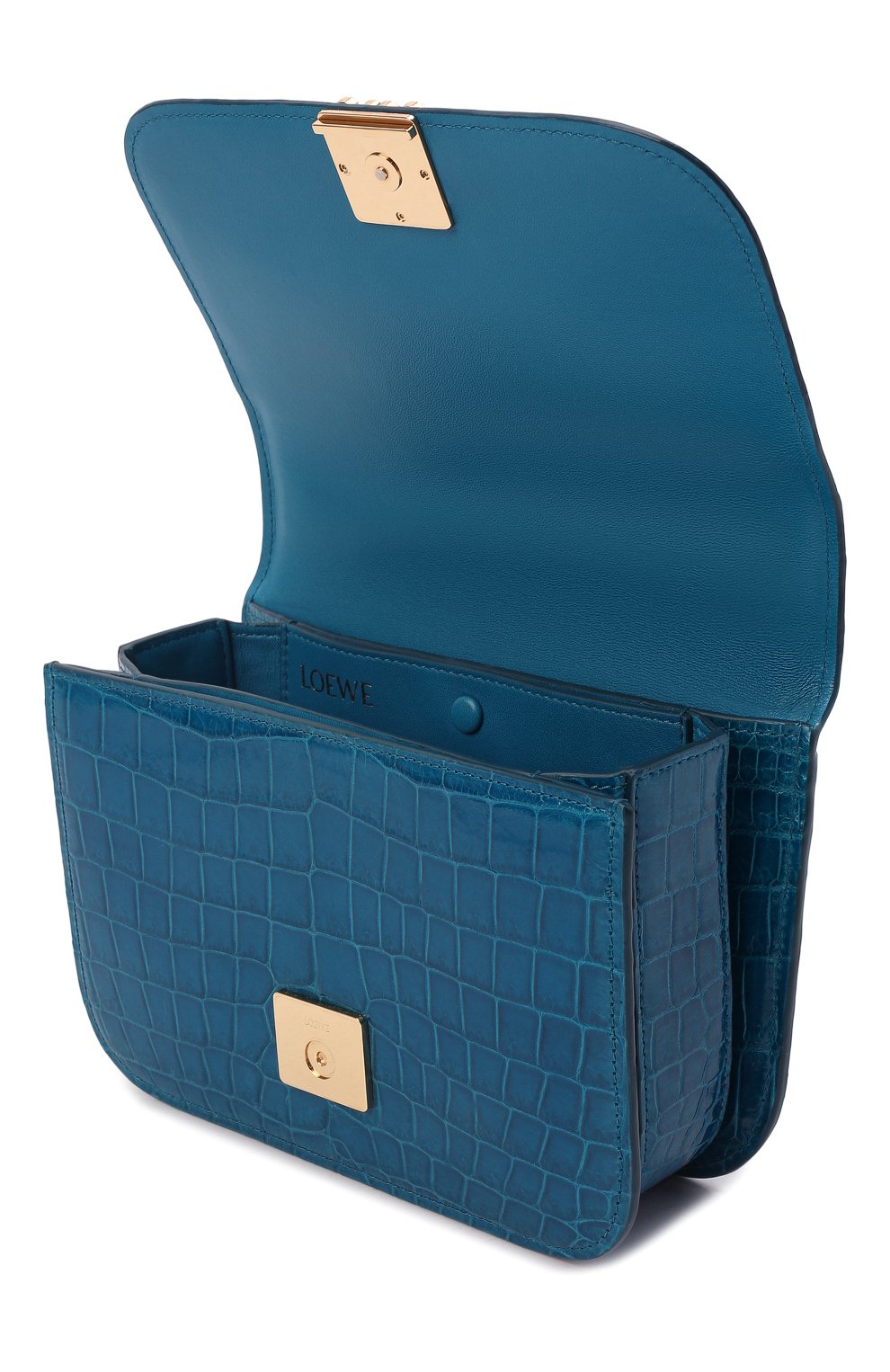 Сумка goya из кожи крокодила LOEWE бирюзового цвета по цене 2090000 руб., арт. A896N09X03/CP0R, фото 5 Сумка goya из кожи крокодила LOEWE, арт. A896N09X03/CP0R, фото 5