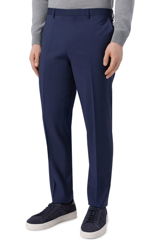 Шерстяные брюки HUGO 50558206 Синий  50558206 Фото 3