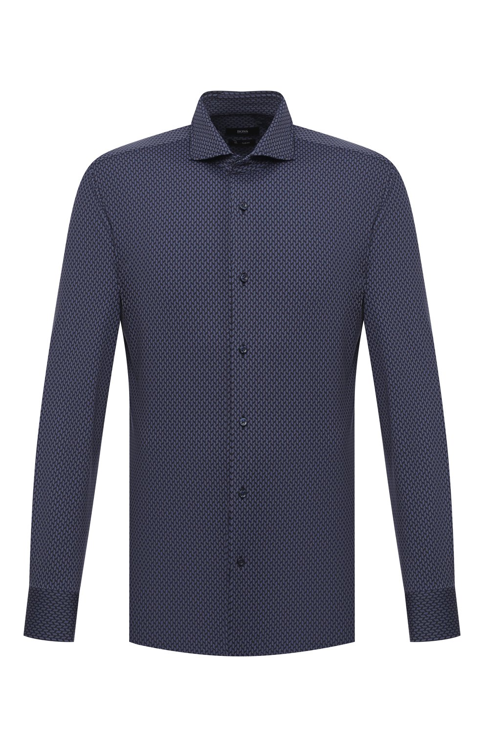 Рубашка BOSS темно-синего цвета по цене 15450 руб., арт. 50439972, фото 1 Рубашка BOSS, арт. 50439972, фото 1