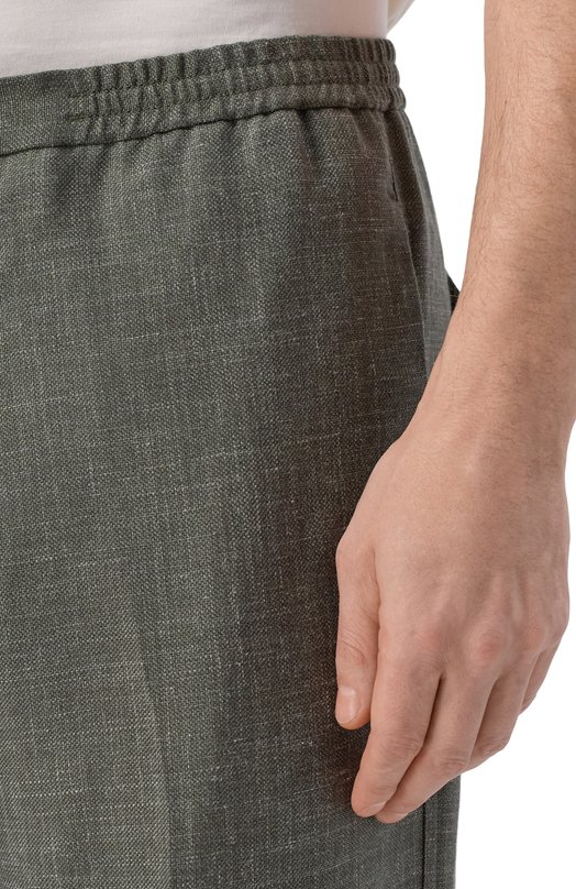 Брюки из кашемира и шелка MVST B022/3087 Хаки  B022/3087 Фото 5