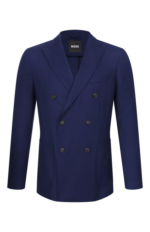 Шерстяной пиджак BOSS 50562359 Синий 50562359