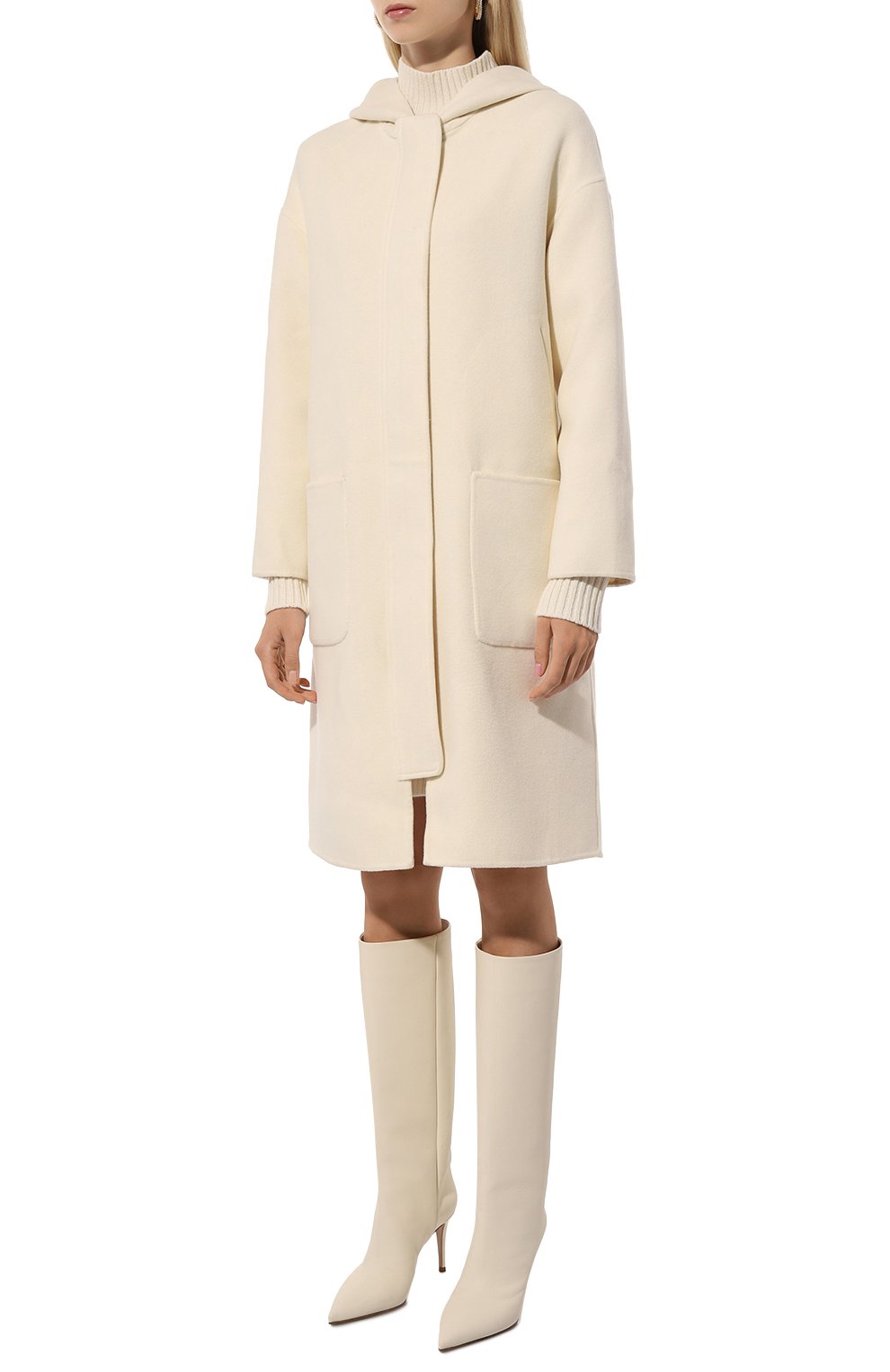 Шерстяное пальто DIEGO M кремового цвета по цене 107500 руб., арт. 24IP-Z403, фото 3 Шерстяное пальто DIEGO M, арт. 24IP-Z403, фото 3
