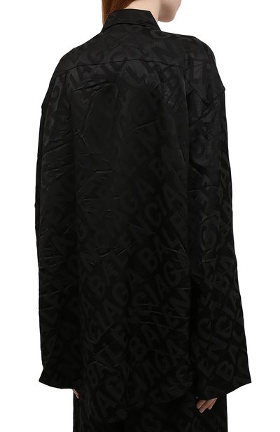 Рубашка BALENCIAGA черного цвета по цене 95150 руб., арт. 681631/TL058, фото 4 Рубашка BALENCIAGA, арт. 681631/TL058, фото 4