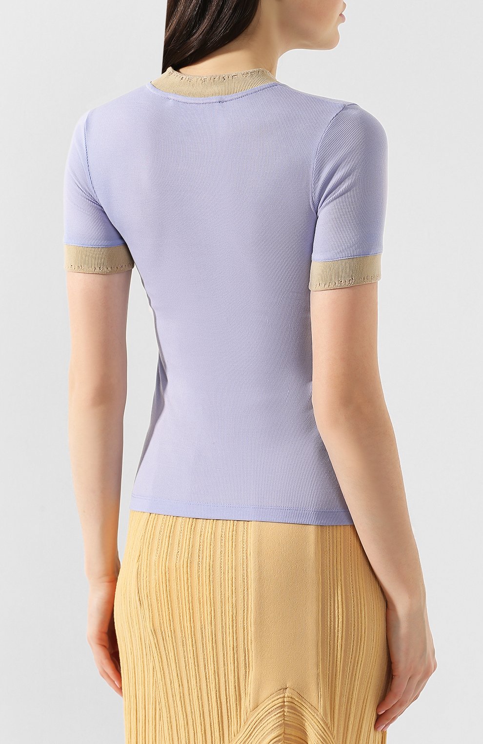 Футболка ACNE STUDIOS голубого цвета по цене 19550 руб., арт. AL0065, фото 4 Футболка ACNE STUDIOS, арт. AL0065, фото 4