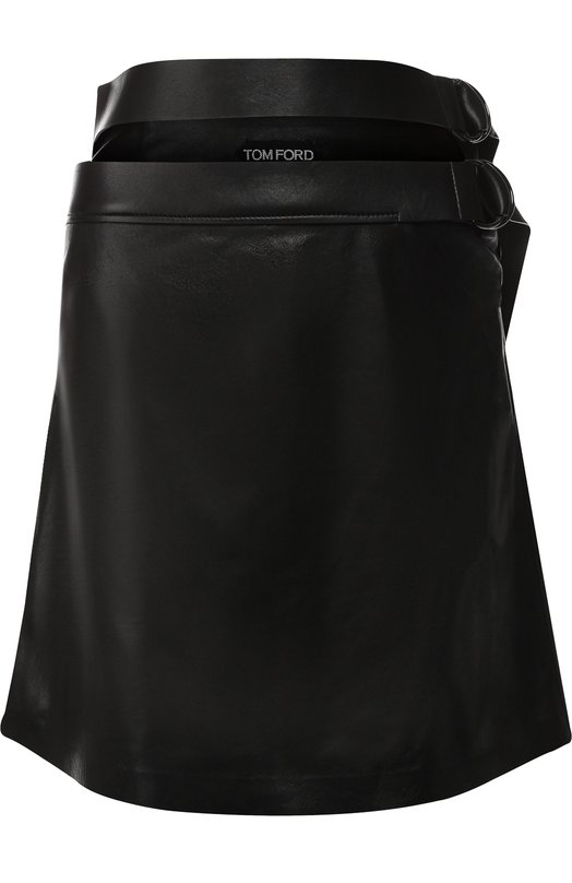

Кожаная мини-юбка с поясом Tom Ford, Чёрный