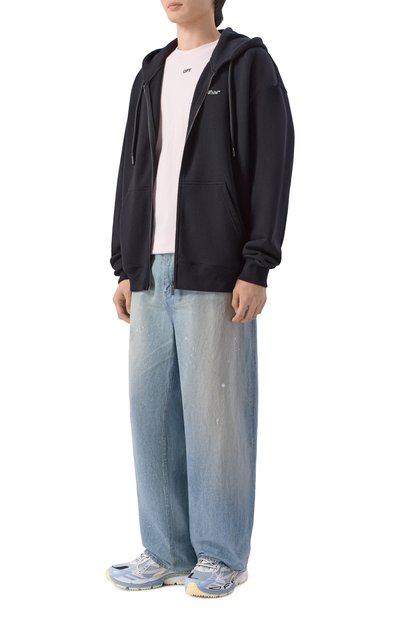 Мужская хлопковая футболка OFF-WHITE, арт. 0MAA120S26JER00R