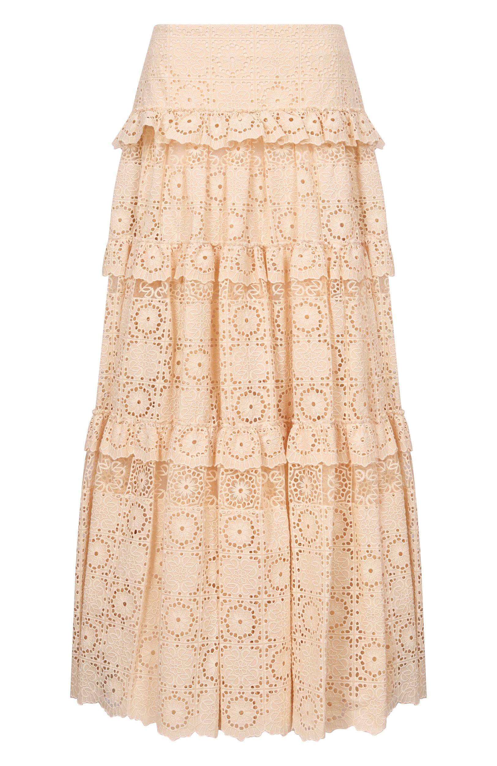 Юбка из хлопка и шелка ELIE SAAB, арт. SK291NBC26/C0EM1, фото 1