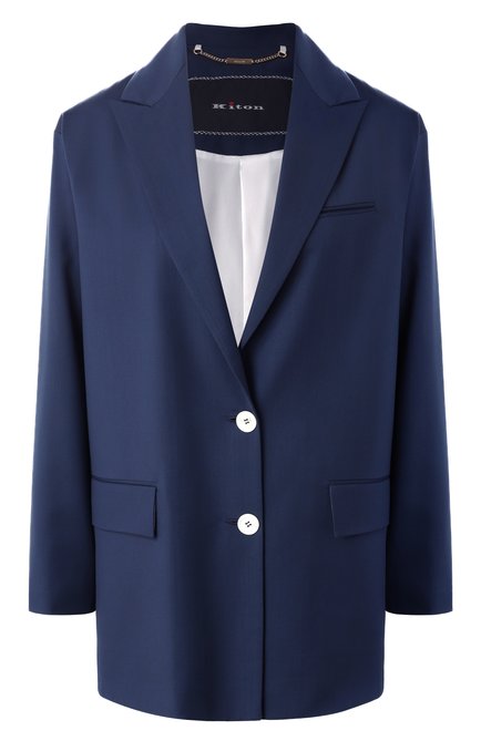 Женский шерстяной жакет KITON темно-синего цвета по цене 0 руб., арт. D53502K0102401 | Фото 1