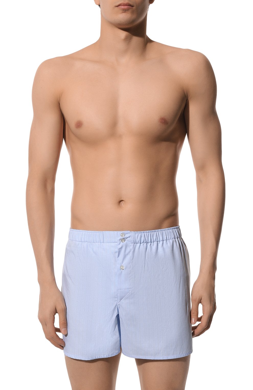 Хлопковые боксеры ROBERTO RICETTI голубого цвета по цене 7915 руб., арт. B0XER DB1/BR958, фото 2 Хлопковые боксеры ROBERTO RICETTI, арт. B0XER DB1/BR958, фото 2