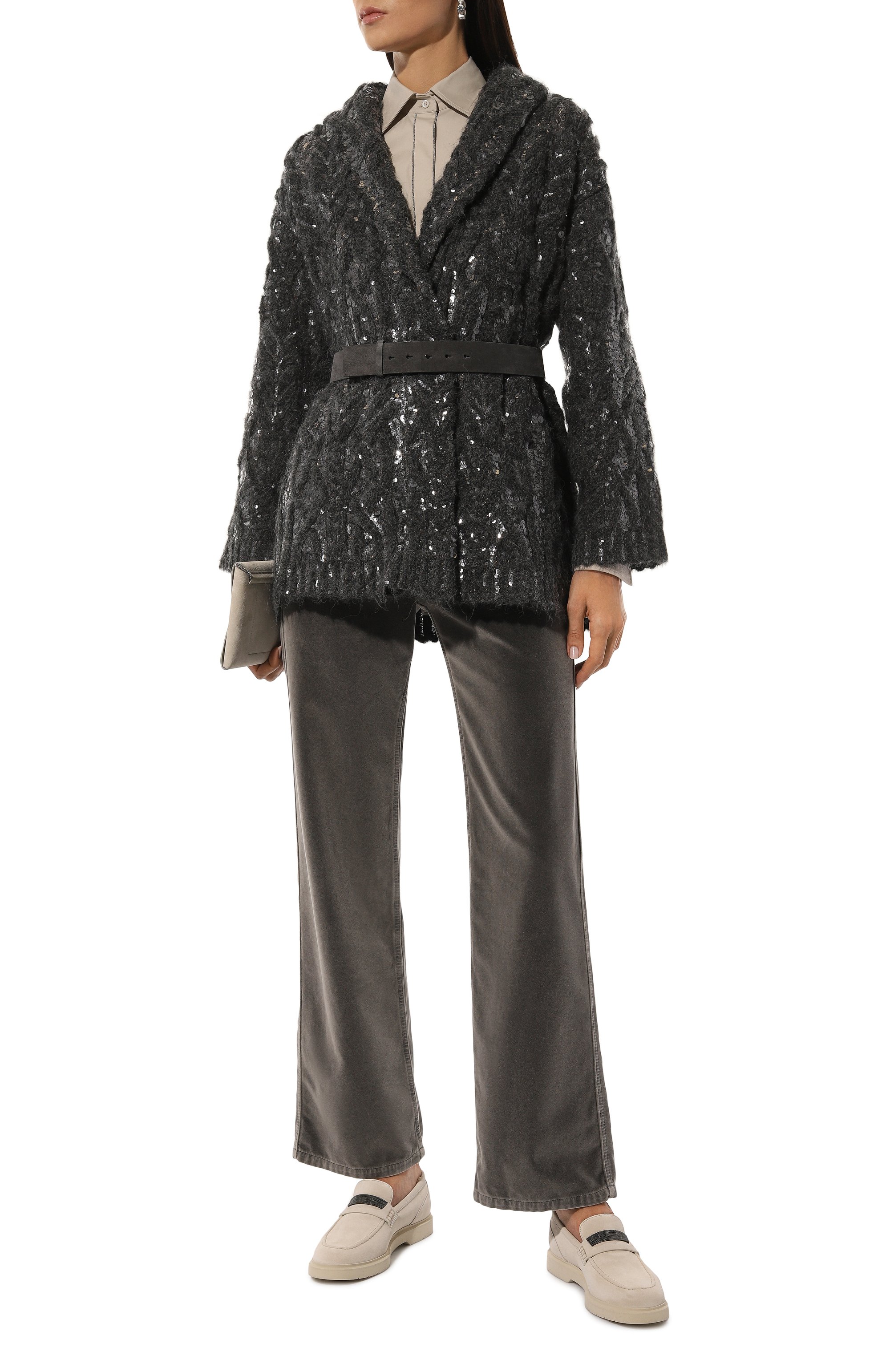 Бархатные брюки BRUNELLO CUCINELLI, арт. MB105P5951, фото 2