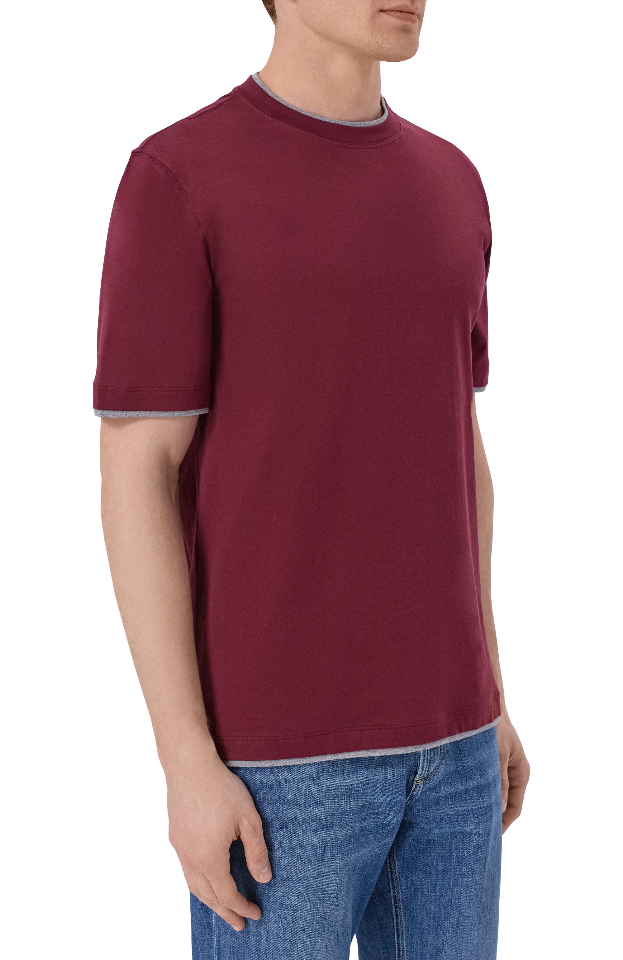 Хлопковая футболка BRUNELLO CUCINELLI, арт. M0B137427, фото 3