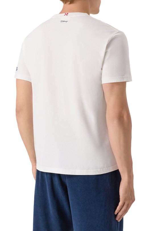 Хлопковая футболка MC2 Saint Barth STBM TSHIRT MAN/02912H Белый  STBM TSHIRT MAN/02912H Фото 4