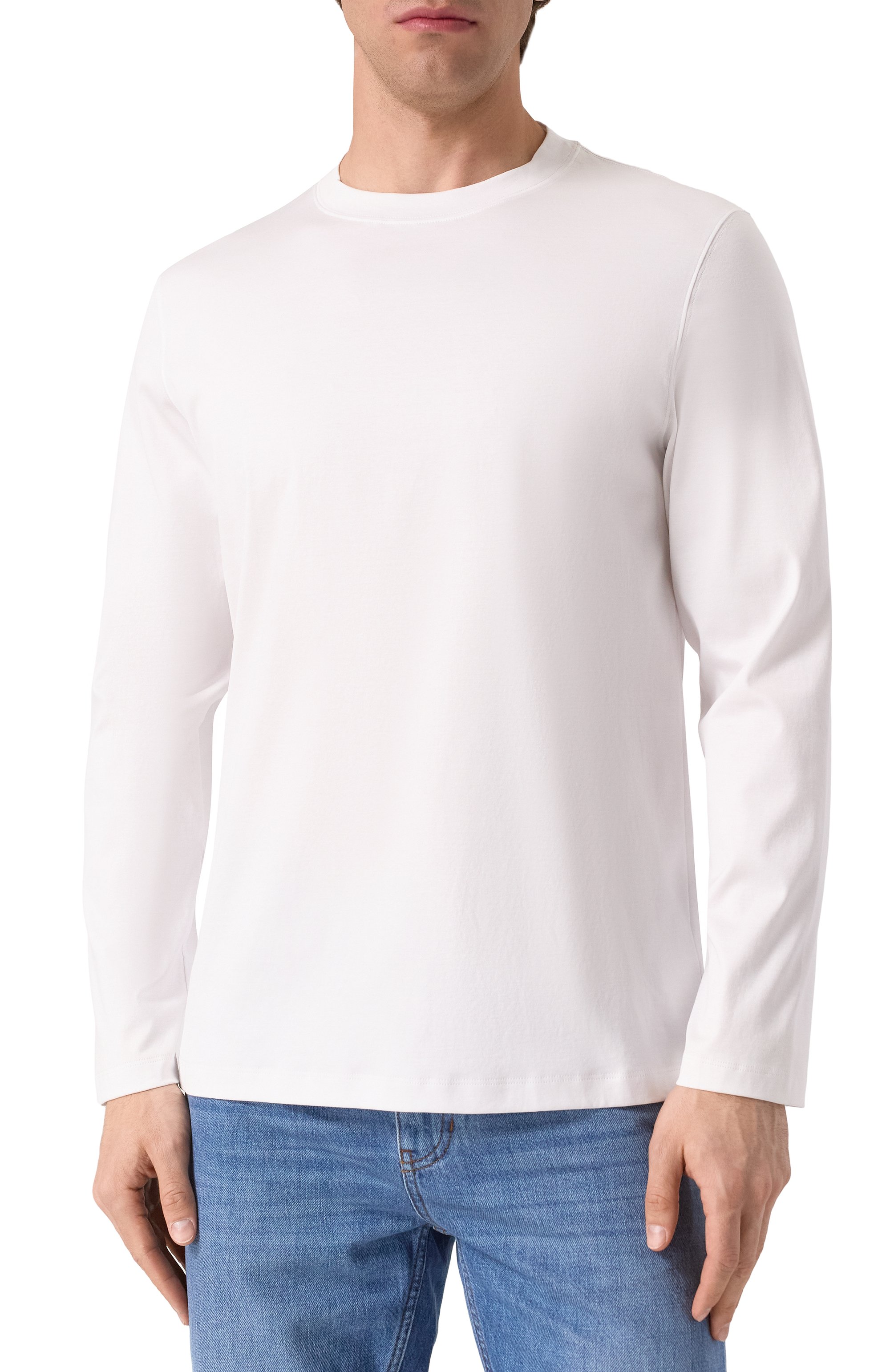 Хлопковый лонгслив BRUNELLO CUCINELLI, арт. M0B137407, фото 3