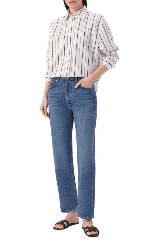 Кожаные шлепанцы Mabrouka Saint Laurent 861853/25V00 Чёрный  861853/25V00 Фото 3