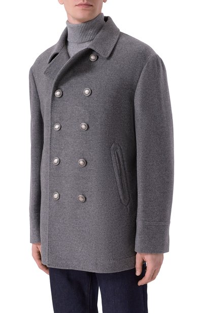 Кашемировое пальто BRUNELLO CUCINELLI серого цвета по цене 774000 руб., арт. MT4977008D, фото 3 Кашемировое пальто BRUNELLO CUCINELLI, арт. MT4977008D, фото 3