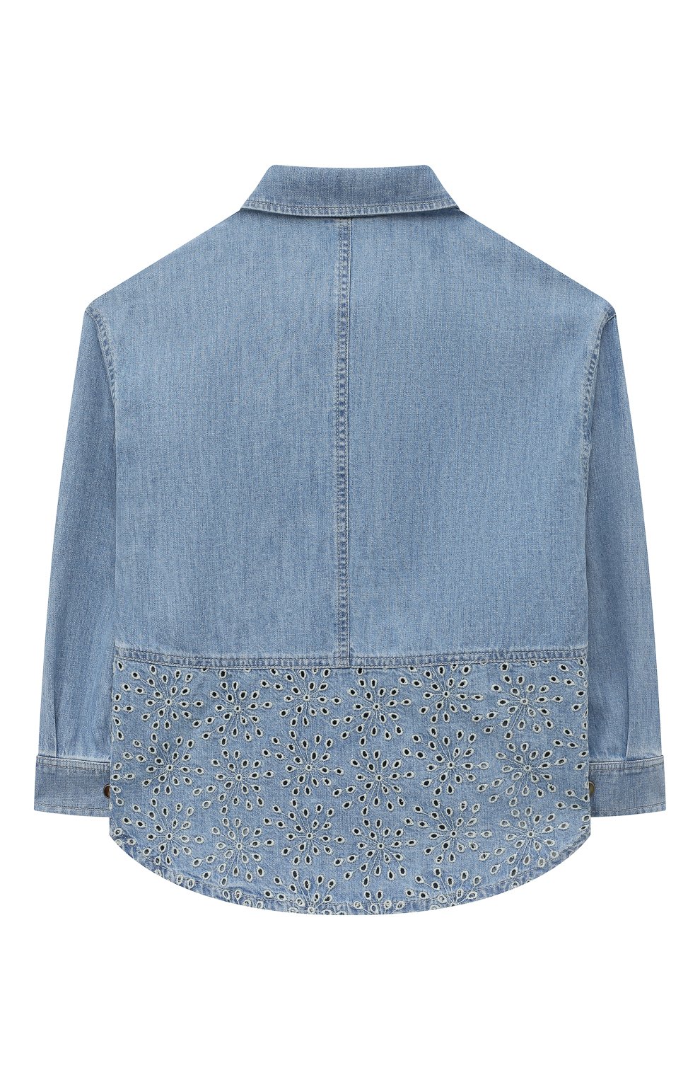 Джинсовая рубашка BRUNELLO CUCINELLI голубого цвета по цене 42750 руб., арт. BH192C844B, фото 2 Джинсовая рубашка BRUNELLO CUCINELLI, арт. BH192C844B, фото 2