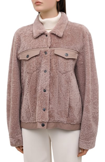 Дубленка SIMONETTA RAVIZZA розового цвета по цене 185500 руб., арт. S01JA20H1/CT685, фото 3 Дубленка SIMONETTA RAVIZZA, арт. S01JA20H1/CT685, фото 3